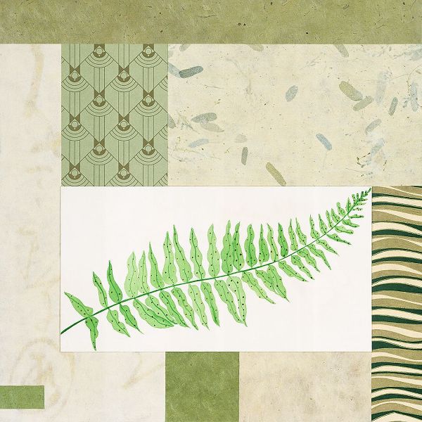 Collage Panel with Fern #2
