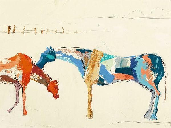 Painted Horses Grazing 1