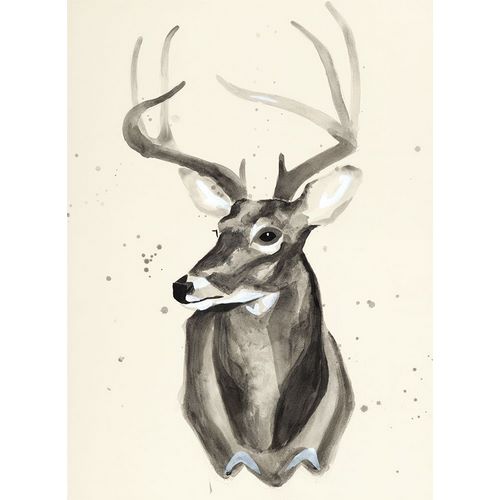Watercolor Deer Head 3
