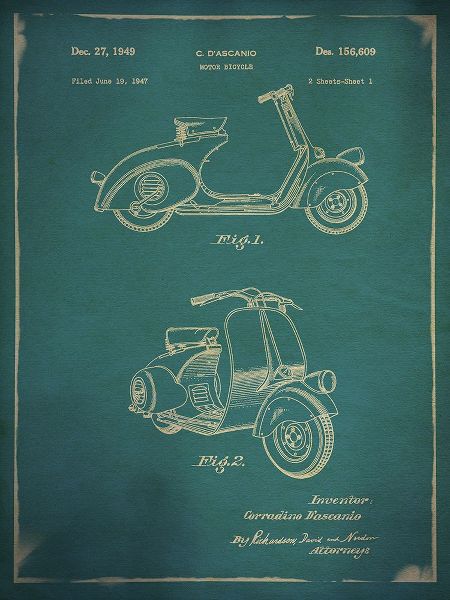 Scooter Patent 1 Blue