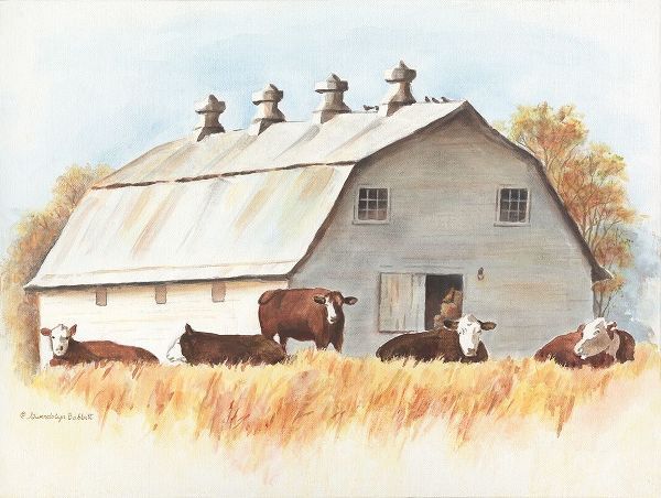 White Barn and Cattle