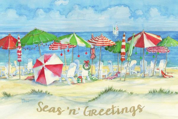 Holiday Beach Watercolor