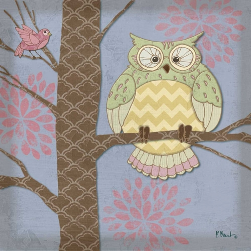 Pastel Fantasy Owls I