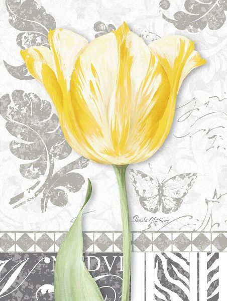 Damask Gray Tulips II