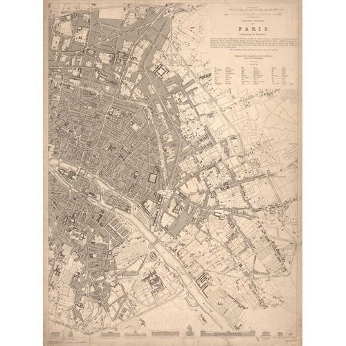 1833 Paris Map