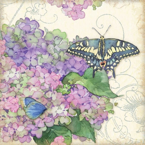 Hydrangea and Butterflies