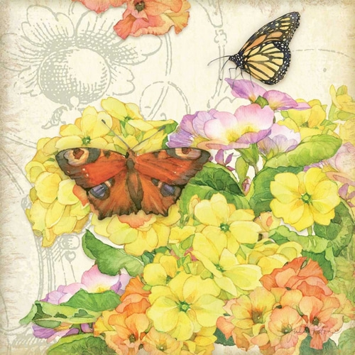 Primrose and Butterflies