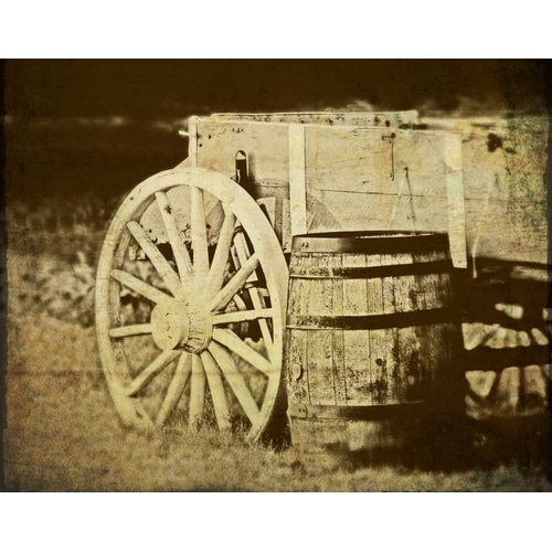Rustic Wagon and Barrel