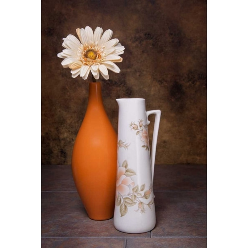 Orange Vase with Pitcher I