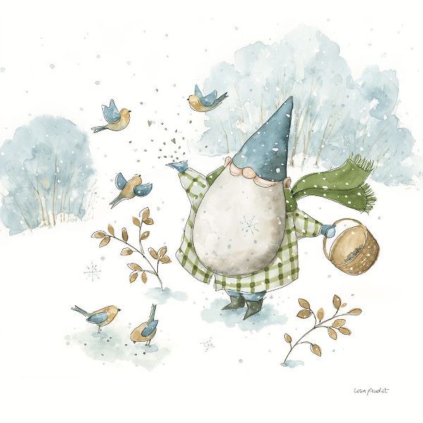 Audit, Lisa 아티스트의 Everyday Gnomes I-Winter Birds작품입니다.
