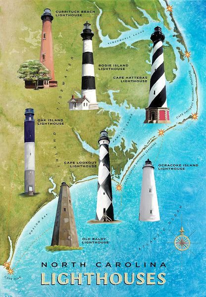 Art Licensing Studio 아티스트의 North Carolina Lighthouses작품입니다.