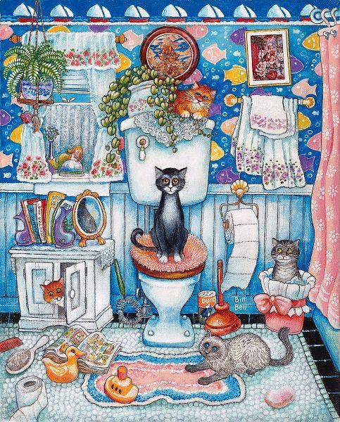 Bell, Bill 아티스트의 Bathroom Cats작품입니다.