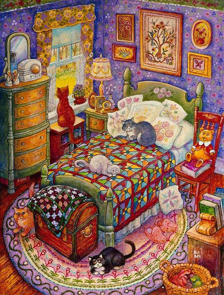 Bell, Bill 아티스트의 More Bedroom Cats작품입니다.