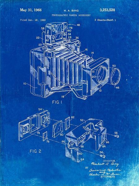 Borders, Cole 아티스트의 PP34-Faded Blueprint 1966 Camera Accessory Poster작품입니다.