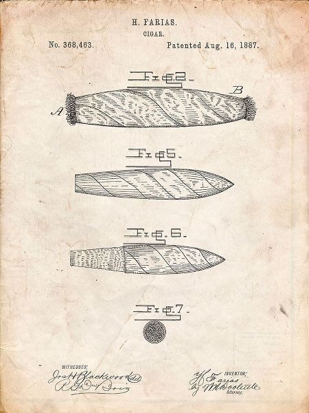 Borders, Cole 아티스트의 PP43-Vintage Parchment Cigar Tobacco Patent Poster작품입니다.