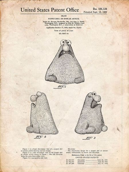 Borders, Cole 아티스트의 PP75-Vintage Parchment Wilkins Coffee (Wontkins) Muppet Patent Poster작품입니다.