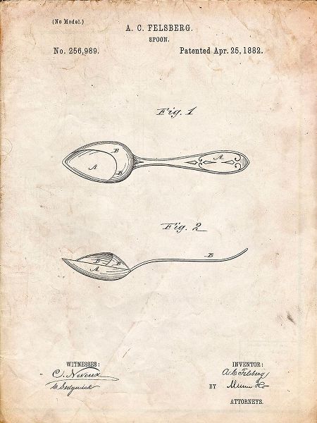Borders, Cole 아티스트의 PP236-Vintage Parchment Training Spoon Patent Poster작품입니다.
