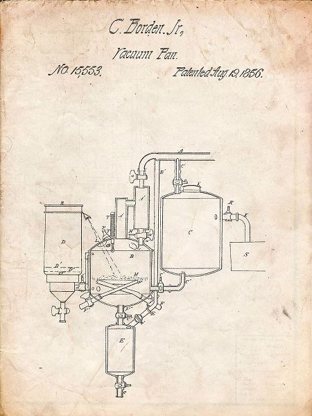 Borders, Cole 아티스트의 PP256-Vintage Parchment Pasteurized Milk Patent Poster작품입니다.