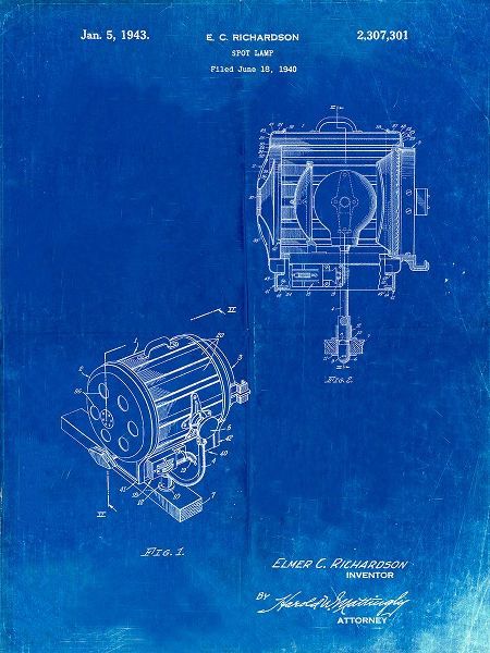 Borders, Cole 아티스트의 PP387-Faded Blueprint Movie Set Lighting Patent Poster작품입니다.