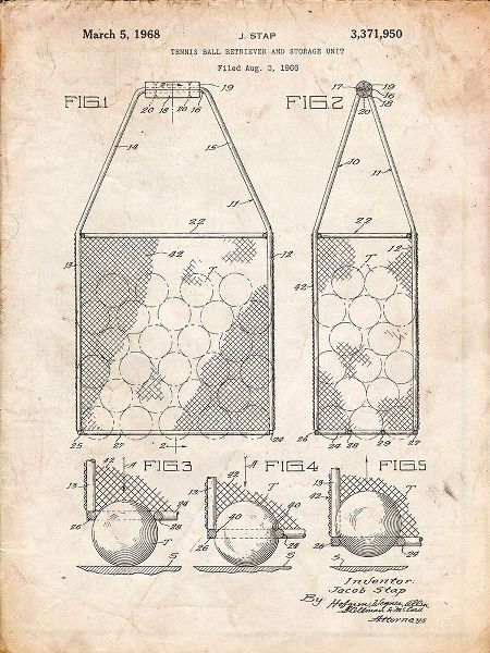 Borders, Cole 아티스트의 PP436-Vintage Parchment Tennis Hopper Patent Poster작품입니다.