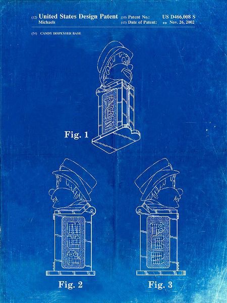 Borders, Cole 아티스트의 PP441-Faded Blueprint Pez Dispenser Patent Poster작품입니다.