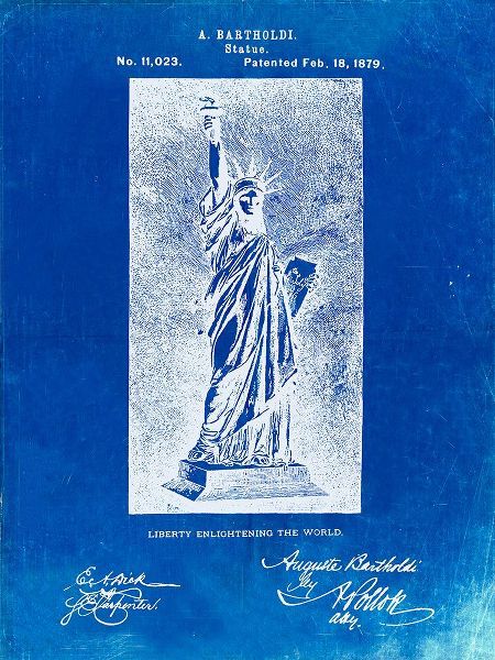 Borders, Cole 아티스트의 PP474-Faded Blueprint Statue Of Liberty Poster작품입니다.