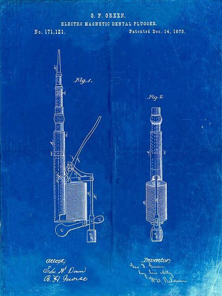 Borders, Cole 아티스트의 PP491-Faded Blueprint Dentist Drill Patent Poster작품입니다.