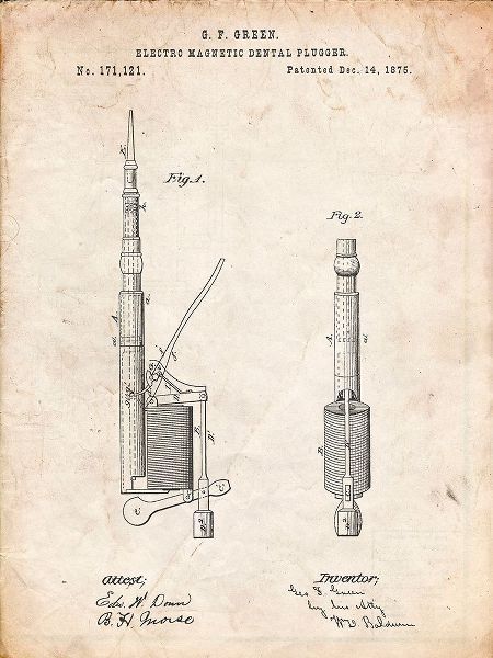 Borders, Cole 아티스트의 PP491-Vintage Parchment Dentist Drill Patent Poster작품입니다.