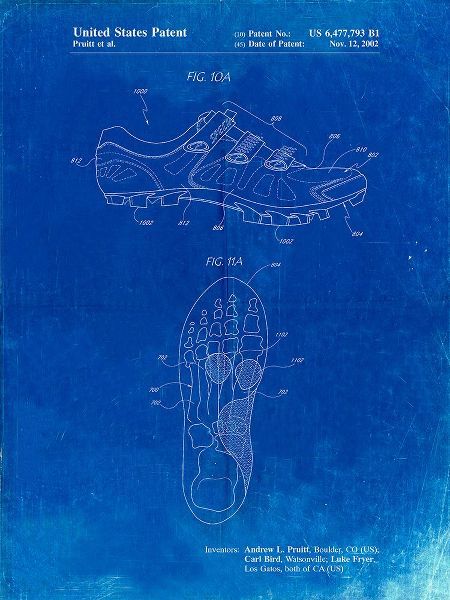 Borders, Cole 아티스트의 PP527-Faded Blueprint Cycling Shoes Patent Poster작품입니다.