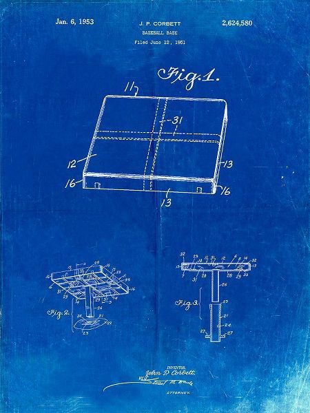 Borders, Cole 아티스트의 PP540-Faded Blueprint Soccer Ball 1985 Patent Poster작품입니다.