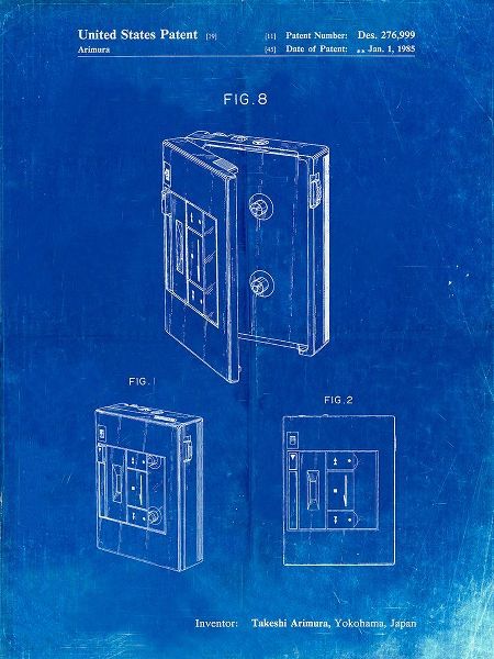 Borders, Cole 아티스트의 PP551-Faded Blueprint Toshiba Walkman Patent Poster작품입니다.
