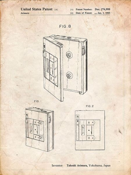 Borders, Cole 아티스트의 PP551-Vintage Parchment Toshiba Walkman Patent Poster작품입니다.