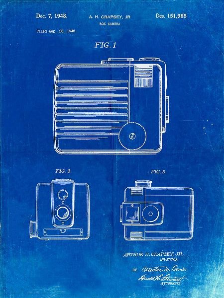 Borders, Cole 아티스트의 PP606-Faded Blueprint Kodak Brownie Hawkeye Patent Poster작품입니다.