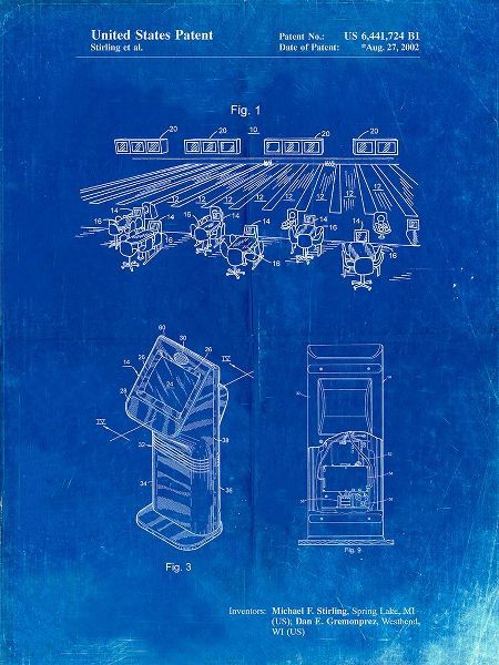Borders, Cole 아티스트의 PP654-Faded Blueprint Bowling Alley Patent Poster작품입니다.