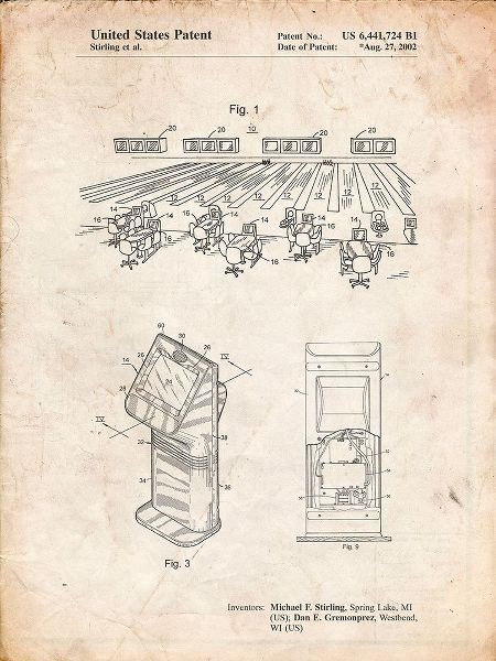 Borders, Cole 아티스트의 PP654-Vintage Parchment Bowling Alley Patent Poster작품입니다.