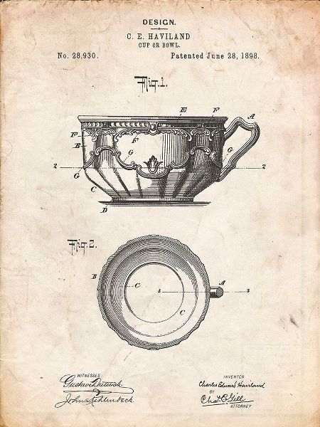 Borders, Cole 아티스트의 PP670-Vintage Parchment Gyrocompass Patent Poster작품입니다.