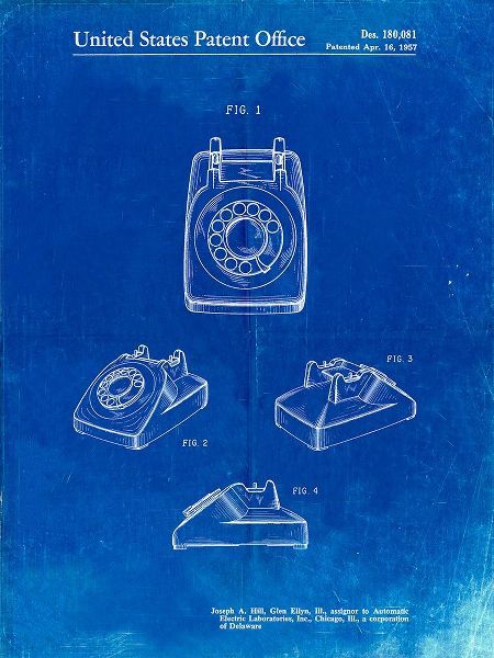 Borders, Cole 아티스트의 PP699-Faded Blueprint 1960s Telephone Poster작품입니다.