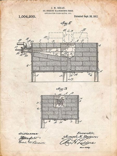 Borders, Cole 아티스트의 PP742-Vintage Parchment Blacksmith Forge Patent Poster작품입니다.