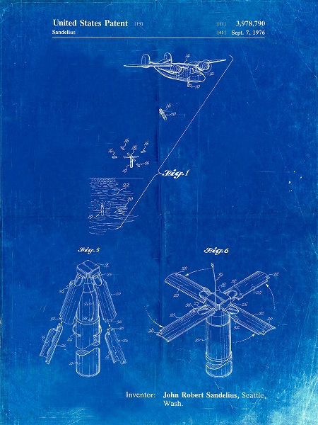 Borders, Cole 아티스트의 PP750-Faded Blueprint Boeing Sonobuoy Patent Poster작품입니다.
