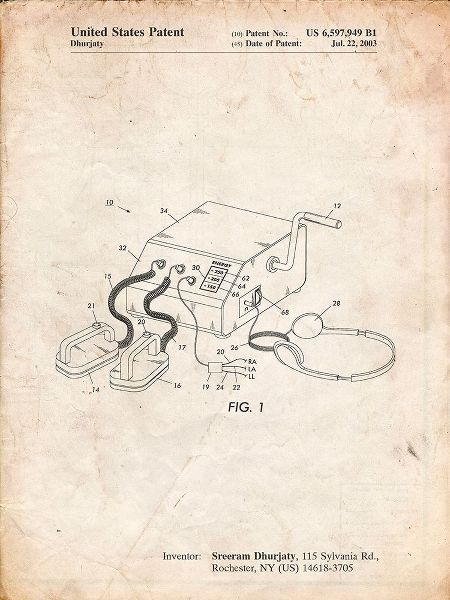Borders, Cole 아티스트의 PP778-Vintage Parchment Defibrillator Patent Poster작품입니다.