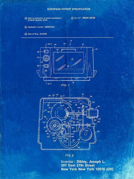 Borders, Cole 아티스트의 PP791-Faded Blueprint Easy Bake Oven Patent Poster작품입니다.