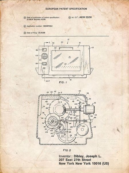 Borders, Cole 아티스트의 PP791-Vintage Parchment Easy Bake Oven Patent Poster작품입니다.
