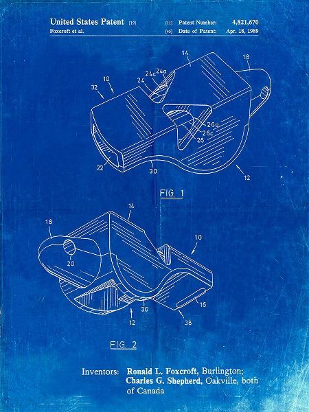 Borders, Cole 아티스트의 PP851-Faded Blueprint Fox 40 Coachs Whistle Patent Poster작품입니다.