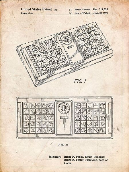 Borders, Cole 아티스트의 PP872-Vintage Parchment Hasbro Concept Game Patent Poster작품입니다.