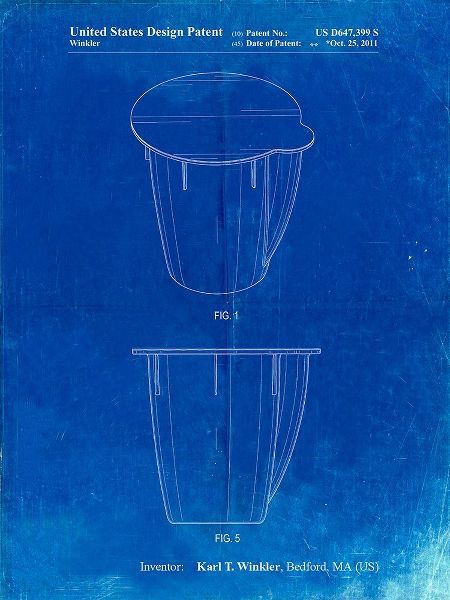 Borders, Cole 아티스트의 PP906-Faded Blueprint Keurig Cup Poster작품입니다.
