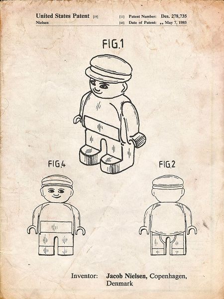 Borders, Cole 아티스트의 PP928-Vintage Parchment Lego Guy Poster작품입니다.