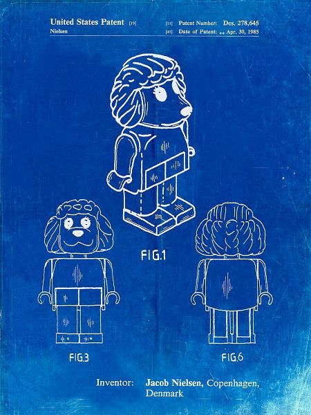 Borders, Cole 아티스트의 PP934-Faded Blueprint Lego Poodle Patent Poster작품입니다.