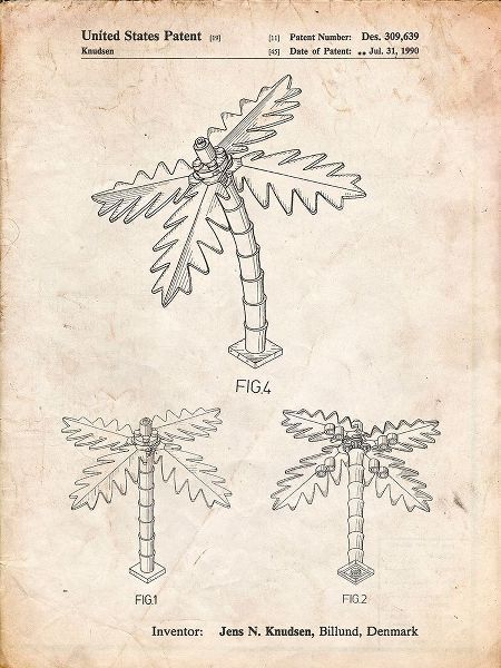 Borders, Cole 아티스트의 PP938-Vintage Parchment Lego Tree Patent Poster작품입니다.