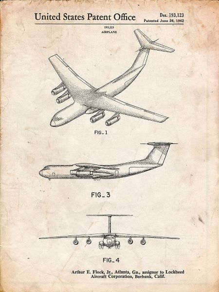 Borders, Cole 아티스트의 PP944-Vintage Parchment Lockheed C-130 Hercules Airplane Patent Poster작품입니다.
