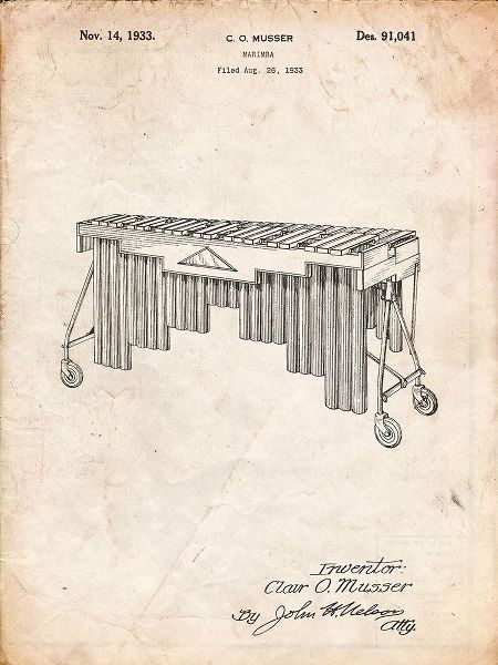 Borders, Cole 아티스트의 PP949-Vintage Parchment Marimba Poster작품입니다.